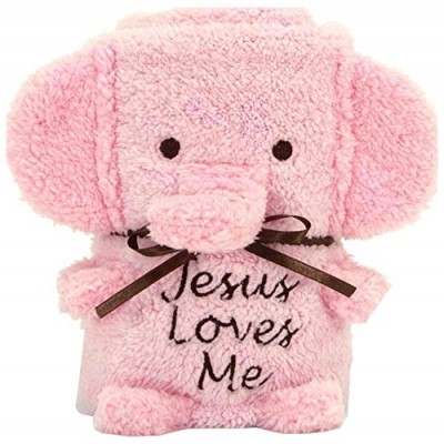 Wholesale custom washable soft plush cotton baby blanket with jesus loves me