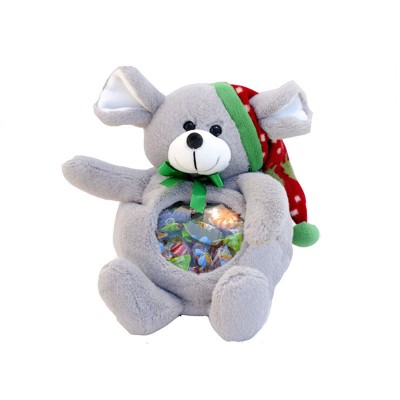 Wholesale New Hot Sale holiday gift animal design plush christmas candy bag with zipper