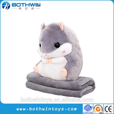 19 " Cute Hamster Toy Stuffed Animal plush pillow blanket