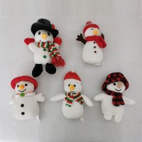 A Set Of Christmas Gift Toys Snowman plush christmas toys for kids