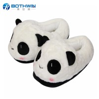 Warm Soft Cute Heel Cover Indoor Fuzzy Animal Panda Plush Slippers